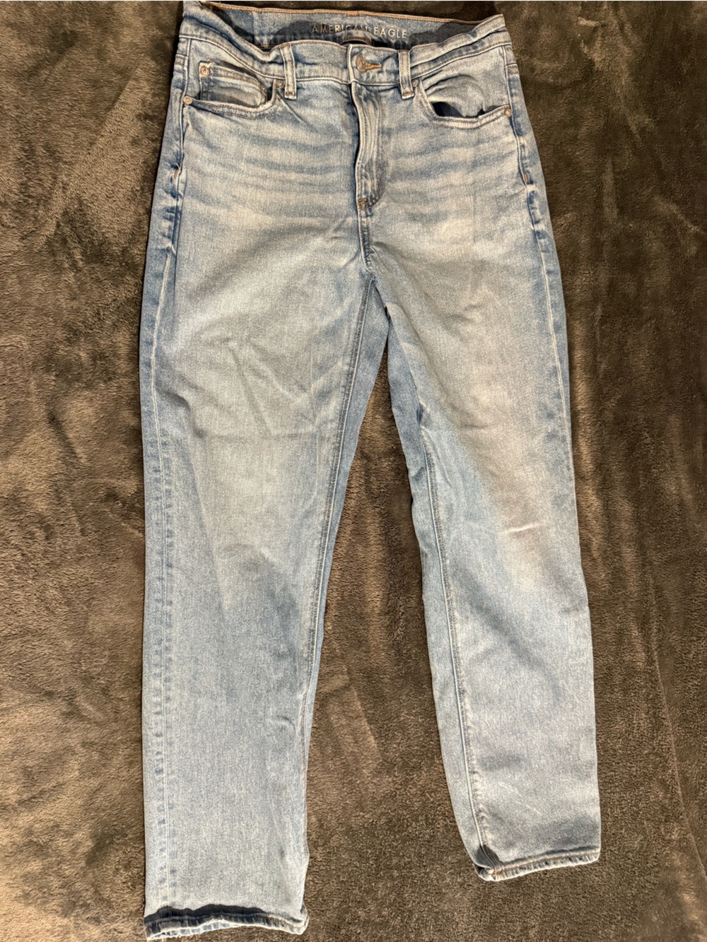 American Eagle super high rise straight